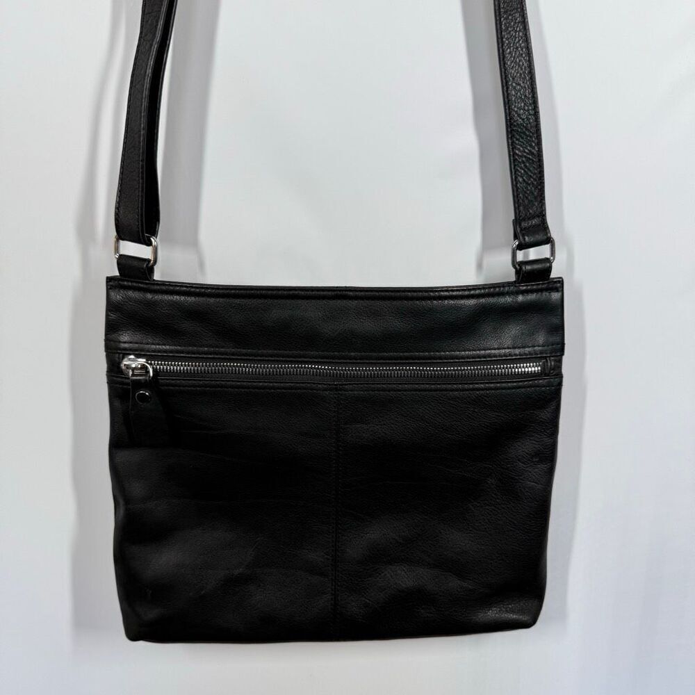 Margot women’s soft black leather shoulder Crossbody purse